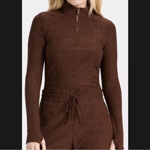 Year of Ours Women's Bronze Quarter Zip Sweater
